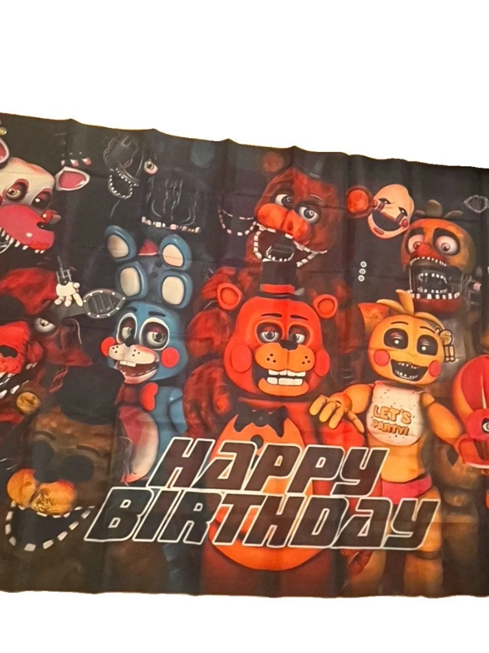 Five Nights at Freddys Birthday Party Decorations Lot FNAF Backdrop Cutouts